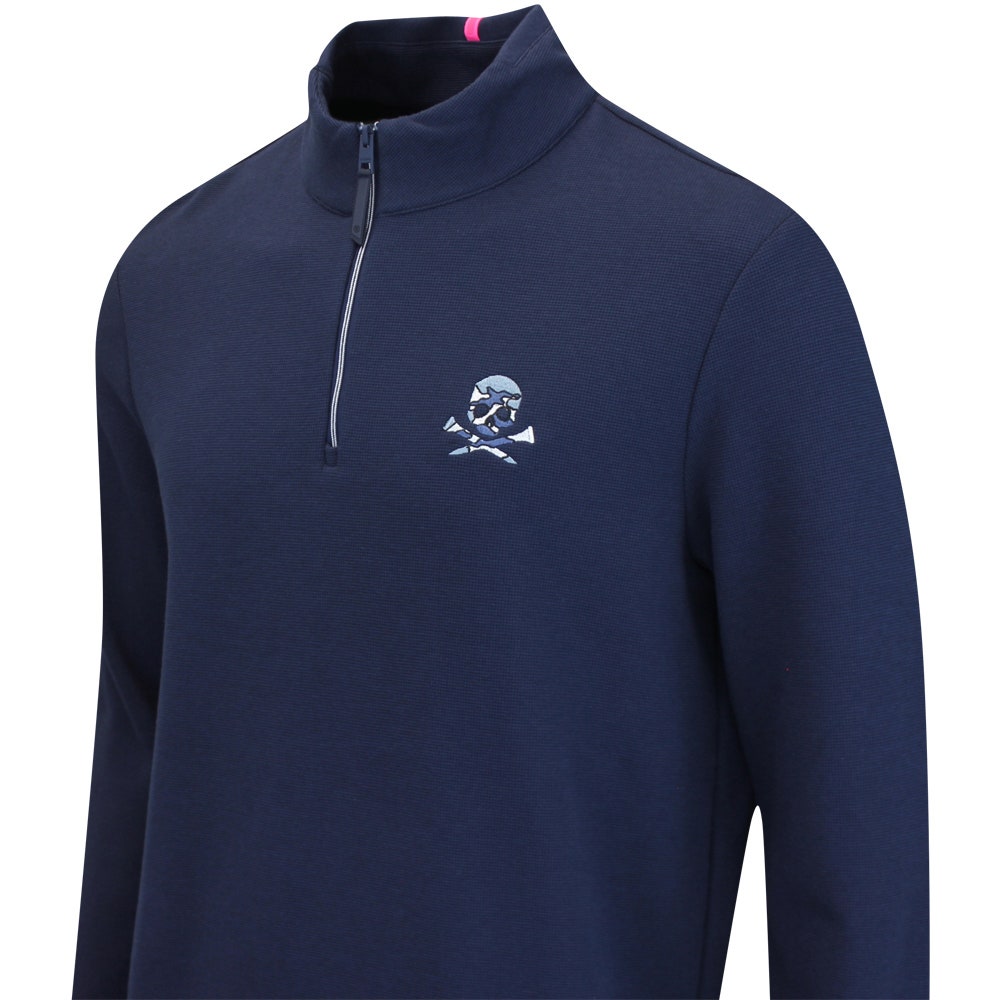 G/FORE Golf Pullover - Camo Skull & Tee's Waffle Knit QZ - Twlt FA25