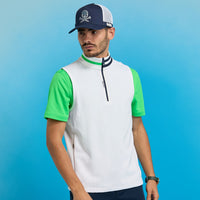 G/FORE Golf Pullover - Double Knit Pique QZ Vest - Snow SS25