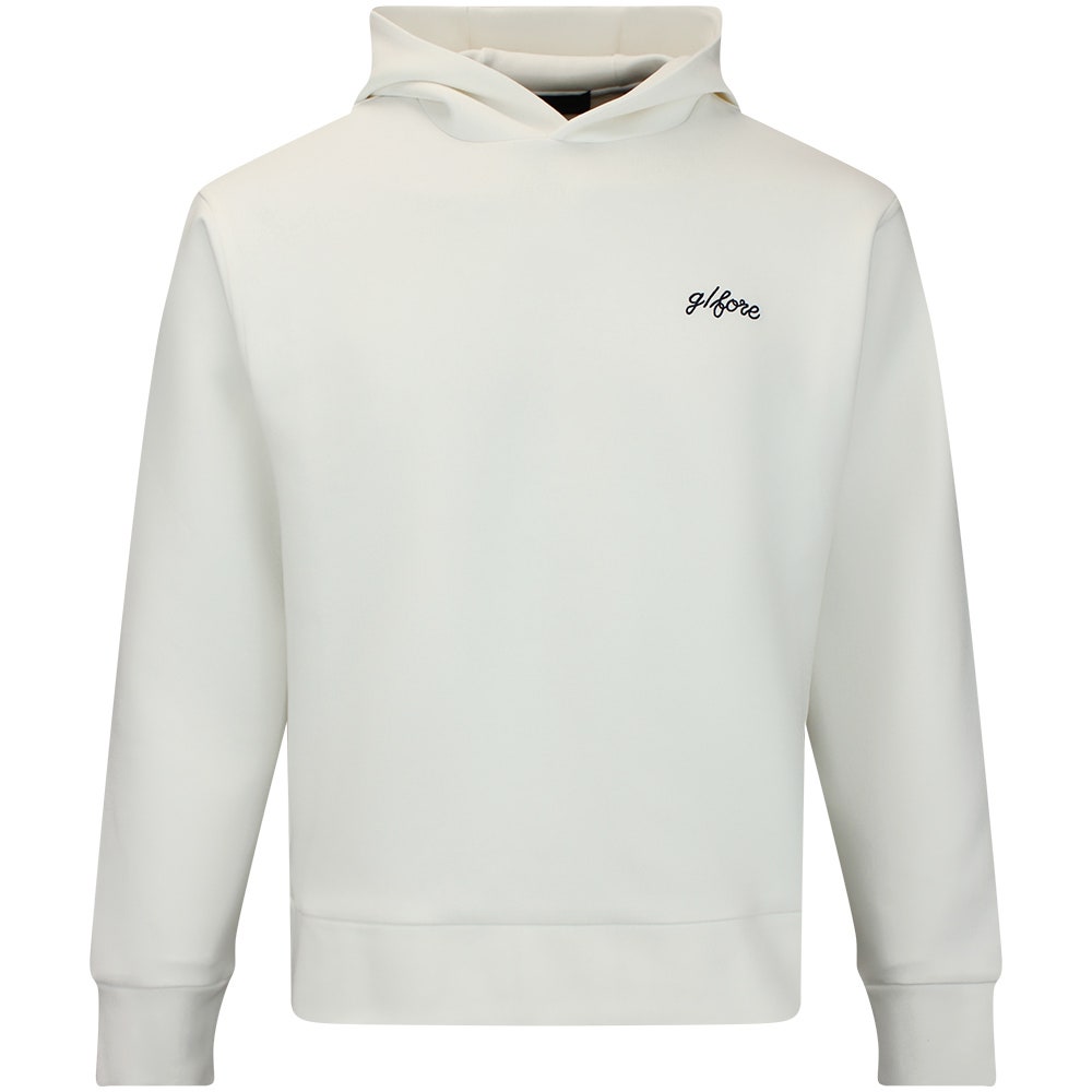G/FORE Golf Pullover - Graphic Scuba Tech Hoodie - Chalk White AW26