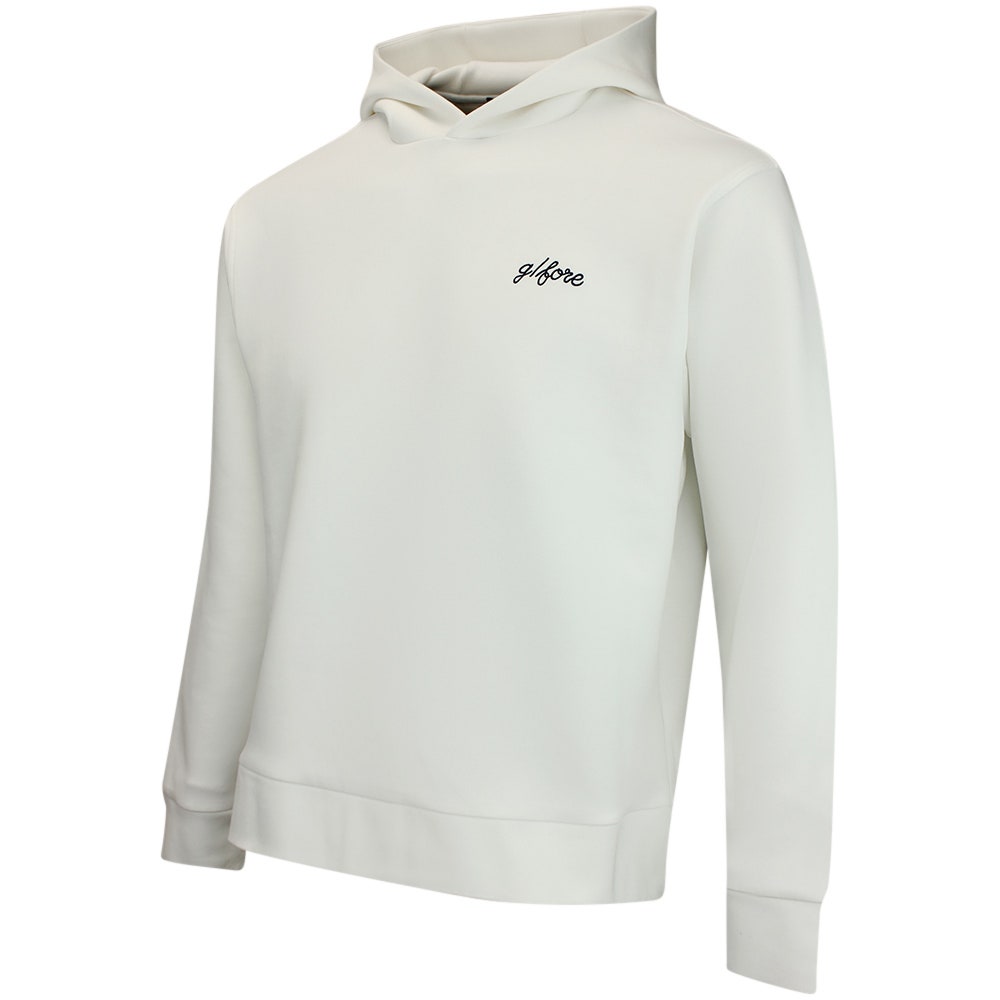 G/FORE Golf Pullover - Graphic Scuba Tech Hoodie - Chalk White AW26