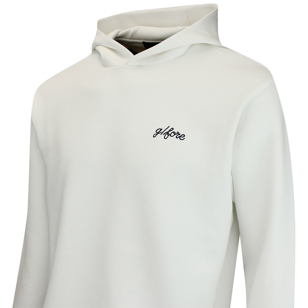 G/FORE Golf Pullover - Graphic Scuba Tech Hoodie - Chalk White AW26
