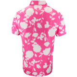 G/FORE Golf Shirt - Blur Floral Tech Jersey Polo - Knockout Pink FA25