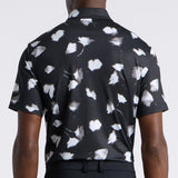 G/FORE Golf Shirt - Blurred Floral Tech Jersey - Onyx AW26