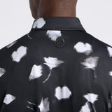 G/FORE Golf Shirt - Blurred Floral Tech Jersey - Onyx AW26