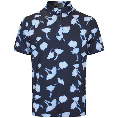 G/FORE Golf Shirt - Blurred Floral Tech Jersey - Twilight AW26