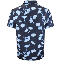 G/FORE Golf Shirt - Blurred Floral Tech Jersey - Twilight AW26
