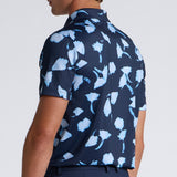 G/FORE Golf Shirt - Blurred Floral Tech Jersey - Twilight AW26
