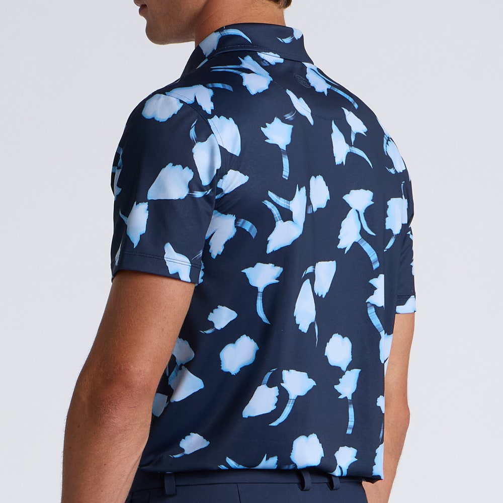 G/FORE Golf Shirt - Blurred Floral Tech Jersey - Twilight AW26