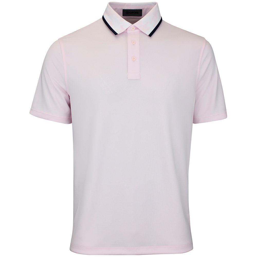 G/FORE Golf Shirt - Camo Collar Tech Pique - Blush AW26