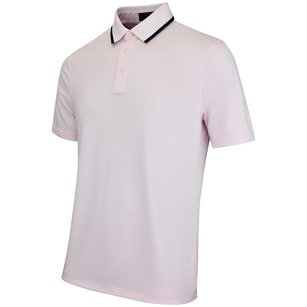 G/FORE Golf Shirt - Camo Collar Tech Pique - Blush AW26