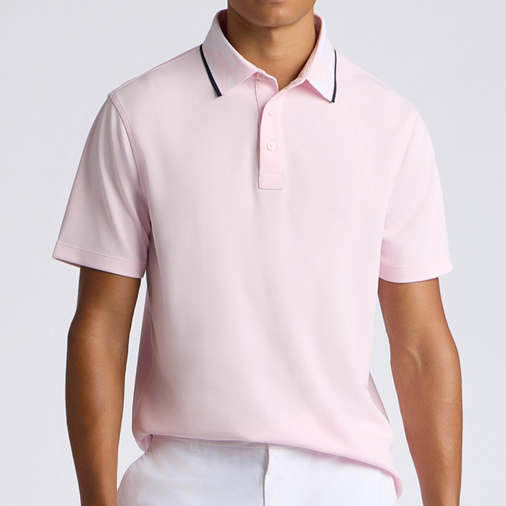 G/FORE Golf Shirt - Camo Collar Tech Pique - Blush AW26