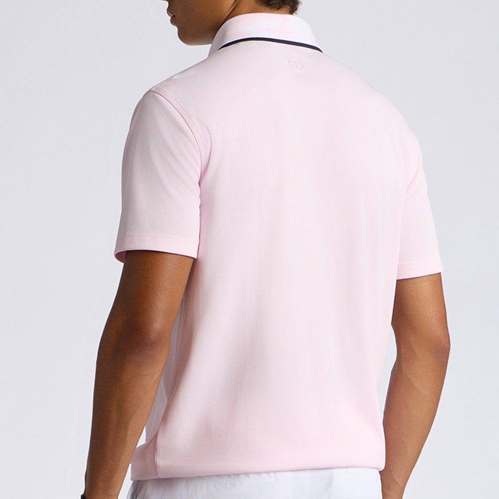 G/FORE Golf Shirt - Camo Collar Tech Pique - Blush AW26
