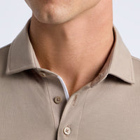 G/FORE Golf Shirt - Camo Skull & Tees All Play LS Polo - Mocha AW26