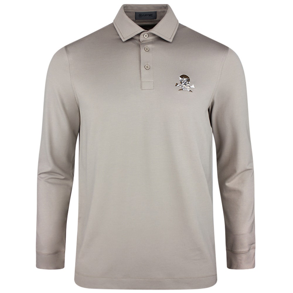 G/FORE Golf Shirt - Camo Skull & Tees All Play LS Polo - Mocha AW26