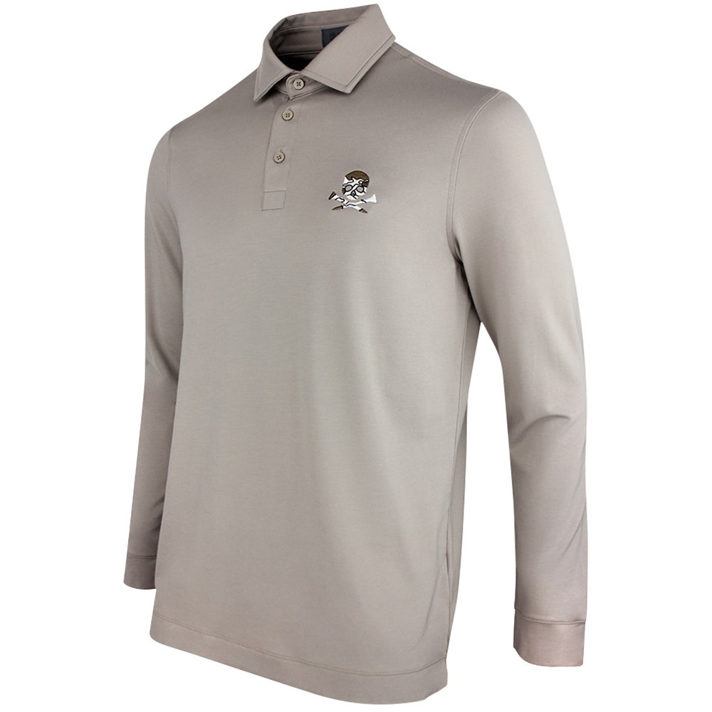 G/FORE Golf Shirt - Camo Skull & Tees All Play LS Polo - Mocha AW26