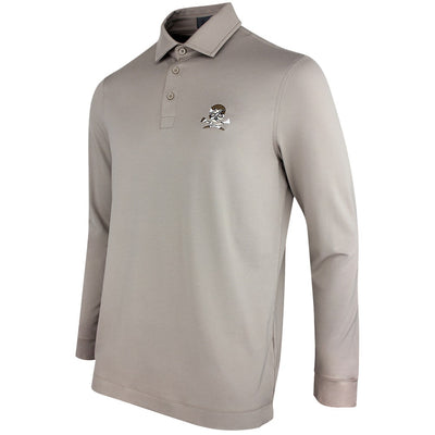 G/FORE Golf Shirt - Camo Skull & Tees All Play LS Polo - Mocha AW26