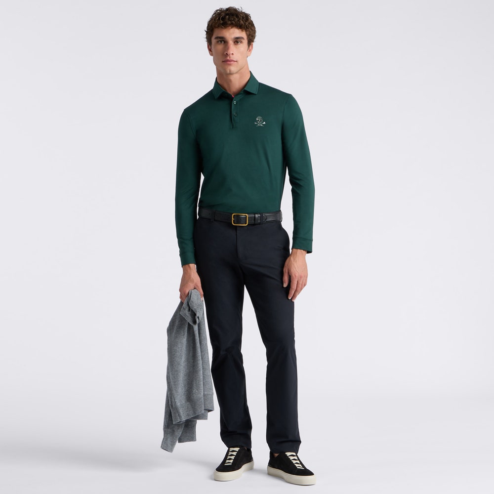 G/FORE Golf Shirt - Camo Skull & Tees All Play LS Polo - Pine AW26