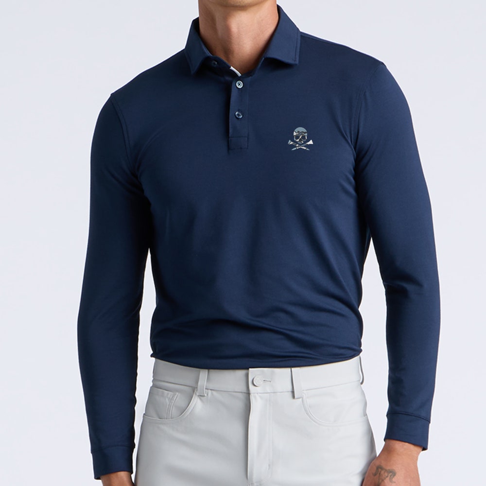 G/FORE Golf Shirt - Camo Skull & Tees All Play LS Polo - Twilight AW26