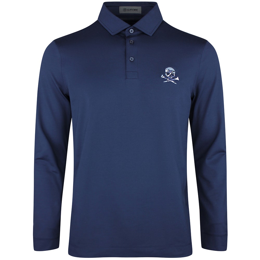 G/FORE Golf Shirt - Camo Skull & Tees All Play LS Polo - Twilight AW26