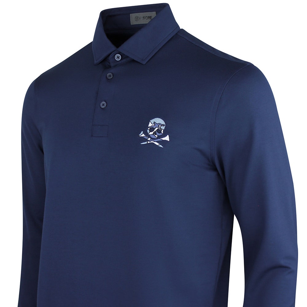 G/FORE Golf Shirt - Camo Skull & Tees All Play LS Polo - Twilight AW26