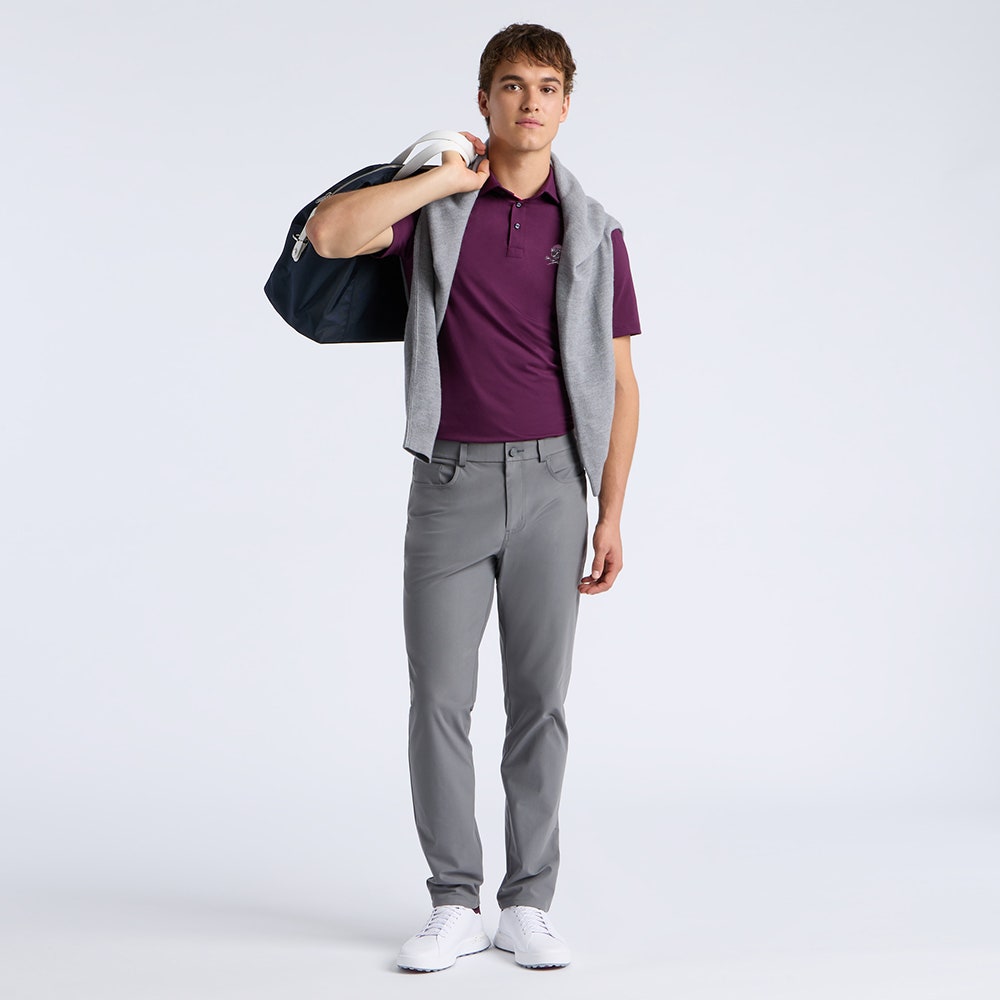 G/FORE Golf Shirt - Camo Skull & Tees All Play Polo - Dark Plum AW26