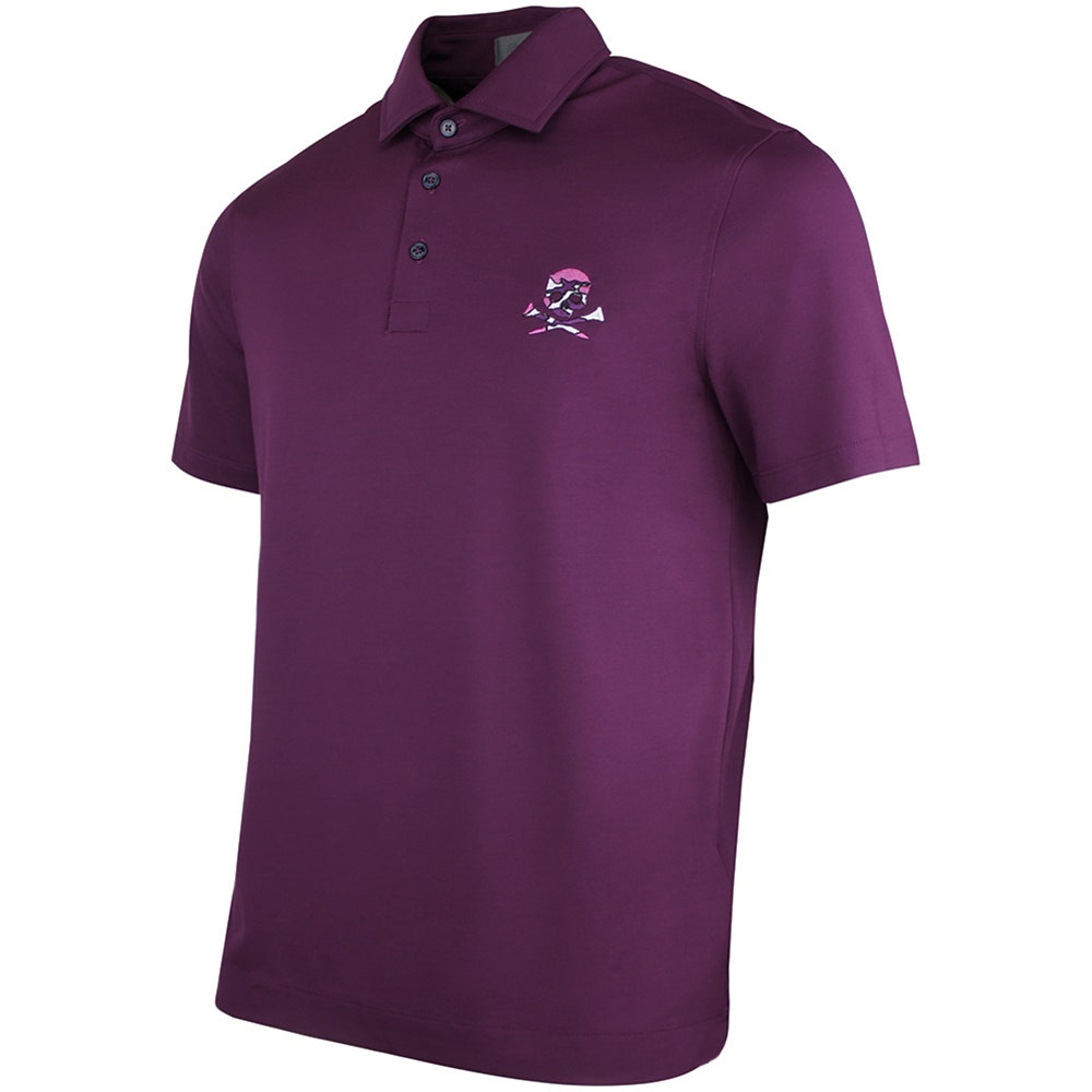 G/FORE Golf Shirt - Camo Skull & Tees All Play Polo - Dark Plum AW26