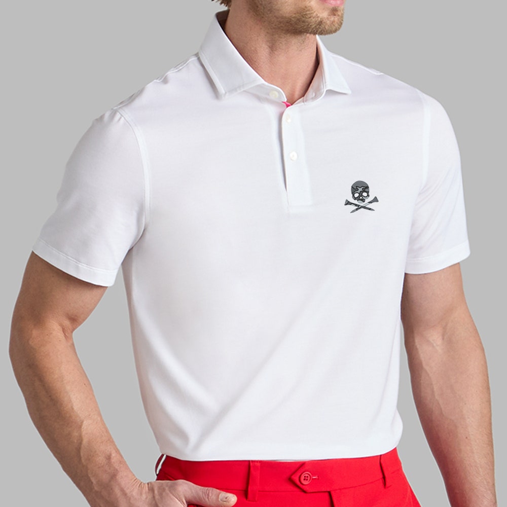G/FORE Golf Shirt - Camo Skull & Tees All Play Polo - Snow SS26