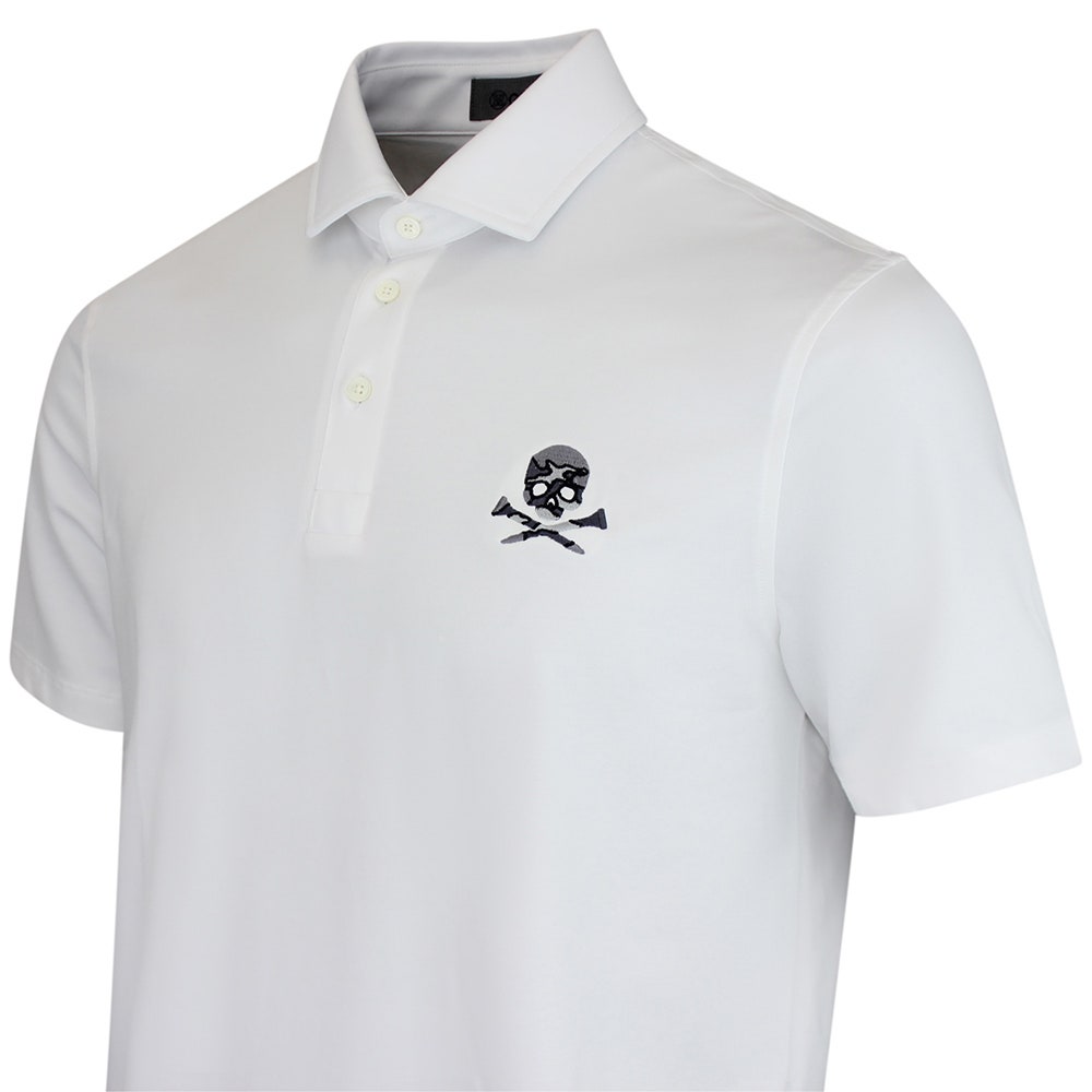 G/FORE Golf Shirt - Camo Skull & Tees All Play Polo - Snow SS26