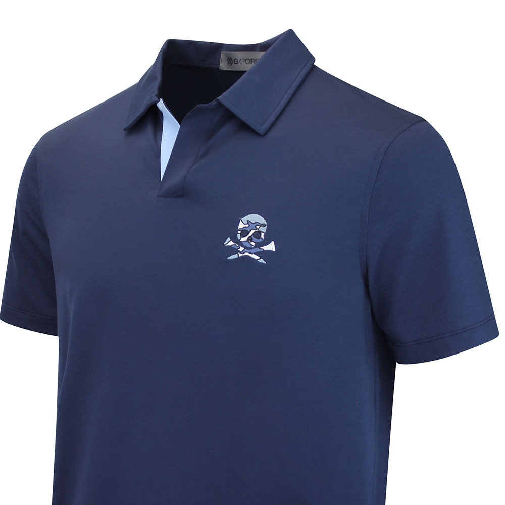 G/FORE Golf Shirt - Camo Skull & Tees Johnny Collar - Twilight AW26