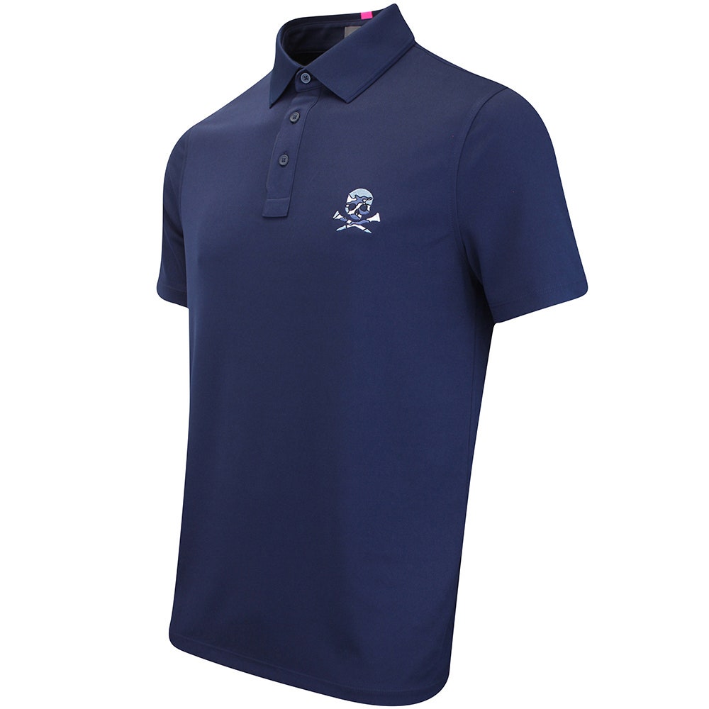 G/FORE Golf Shirt - Camo Skull & Tee's Perf. Pique - Twilight FA25