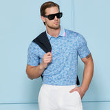 G/FORE Golf Shirt - Fireworks Print Tech Jersey Polo - Baja SS26