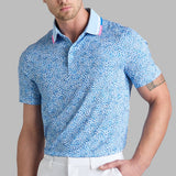 G/FORE Golf Shirt - Fireworks Print Tech Jersey Polo - Baja SS26