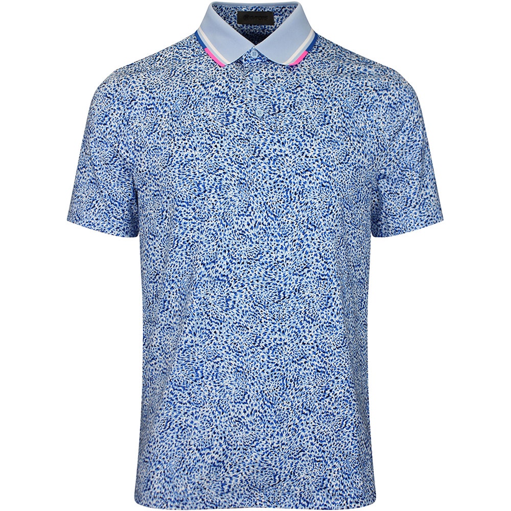 G/FORE Golf Shirt - Fireworks Print Tech Jersey Polo - Baja SS26