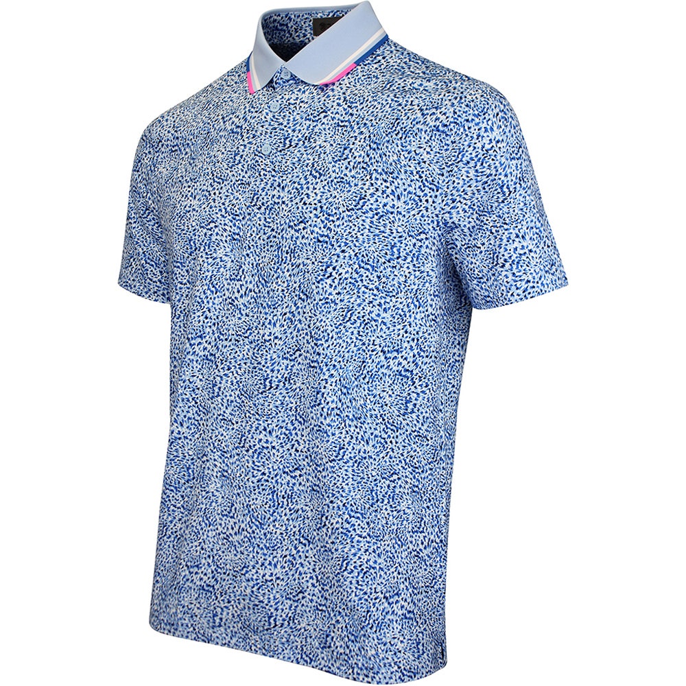 G/FORE Golf Shirt - Fireworks Print Tech Jersey Polo - Baja SS26