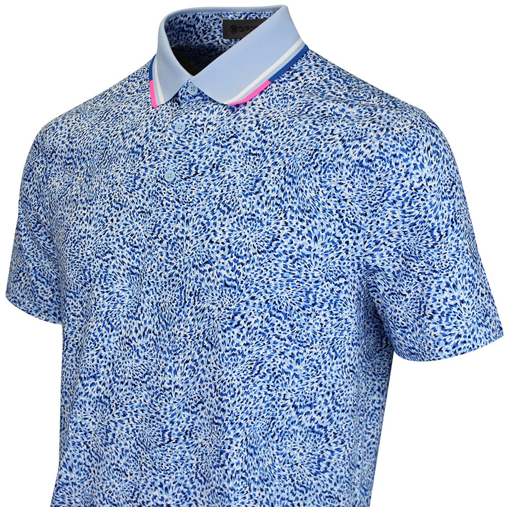 G/FORE Golf Shirt - Fireworks Print Tech Jersey Polo - Baja SS26