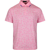 G/FORE Golf Shirt - Fireworks Print Tech Jersey Polo - Blush SS26