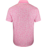 G/FORE Golf Shirt - Fireworks Print Tech Jersey Polo - Blush SS26