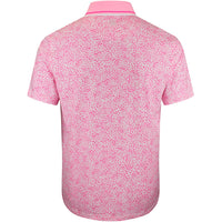 G/FORE Golf Shirt - Fireworks Print Tech Jersey Polo - Blush SS26