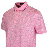 G/FORE Golf Shirt - Fireworks Print Tech Jersey Polo - Blush SS26