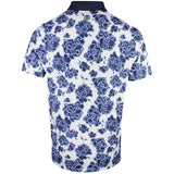 G/FORE Golf Shirt - Floral Print Tech Jersey Polo - Willow SS26