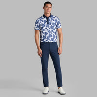 G/FORE Golf Shirt - Floral Print Tech Jersey Polo - Willow SS26