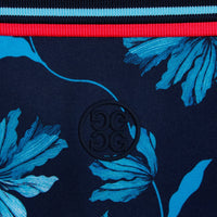 G/FORE Golf Shirt - Floral Tech Jersey Polo - Twilight FA25