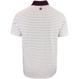 G/FORE Golf Shirt - Herringbone Stripe Tech Jersey - Dark Plum AW26
