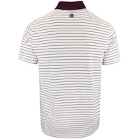 G/FORE Golf Shirt - Herringbone Stripe Tech Jersey - Dark Plum AW26