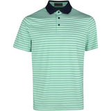 G/FORE Golf Shirt - Herringbone Stripe Tech Jersey Polo - Clover SS26