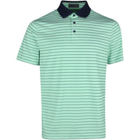G/FORE Golf Shirt - Herringbone Stripe Tech Jersey Polo - Clover SS26
