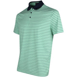 G/FORE Golf Shirt - Herringbone Stripe Tech Jersey Polo - Clover SS26