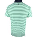 G/FORE Golf Shirt - Herringbone Stripe Tech Jersey Polo - Clover SS26