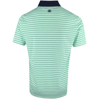 G/FORE Golf Shirt - Herringbone Stripe Tech Jersey Polo - Clover SS26