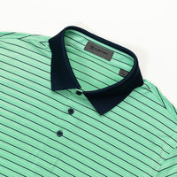 G/FORE Golf Shirt - Herringbone Stripe Tech Jersey Polo - Clover SS26